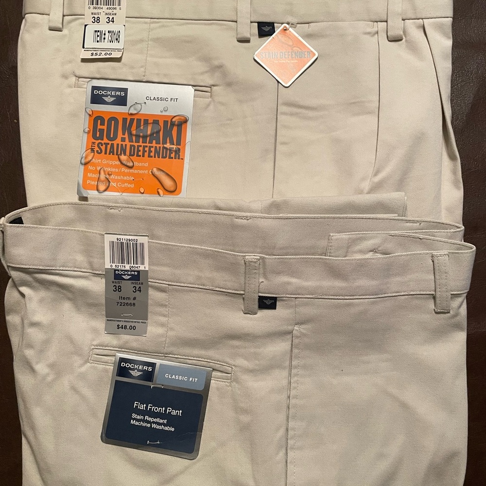 NWT Dockers Men's Classic Fit Chinos - Light Tan 2 for $30